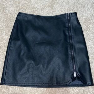 leather mini skirt